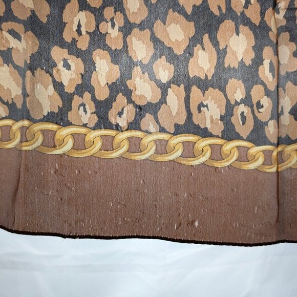 V. Echo 100% Silk Animal Print Scarf - Picture 9 of 9